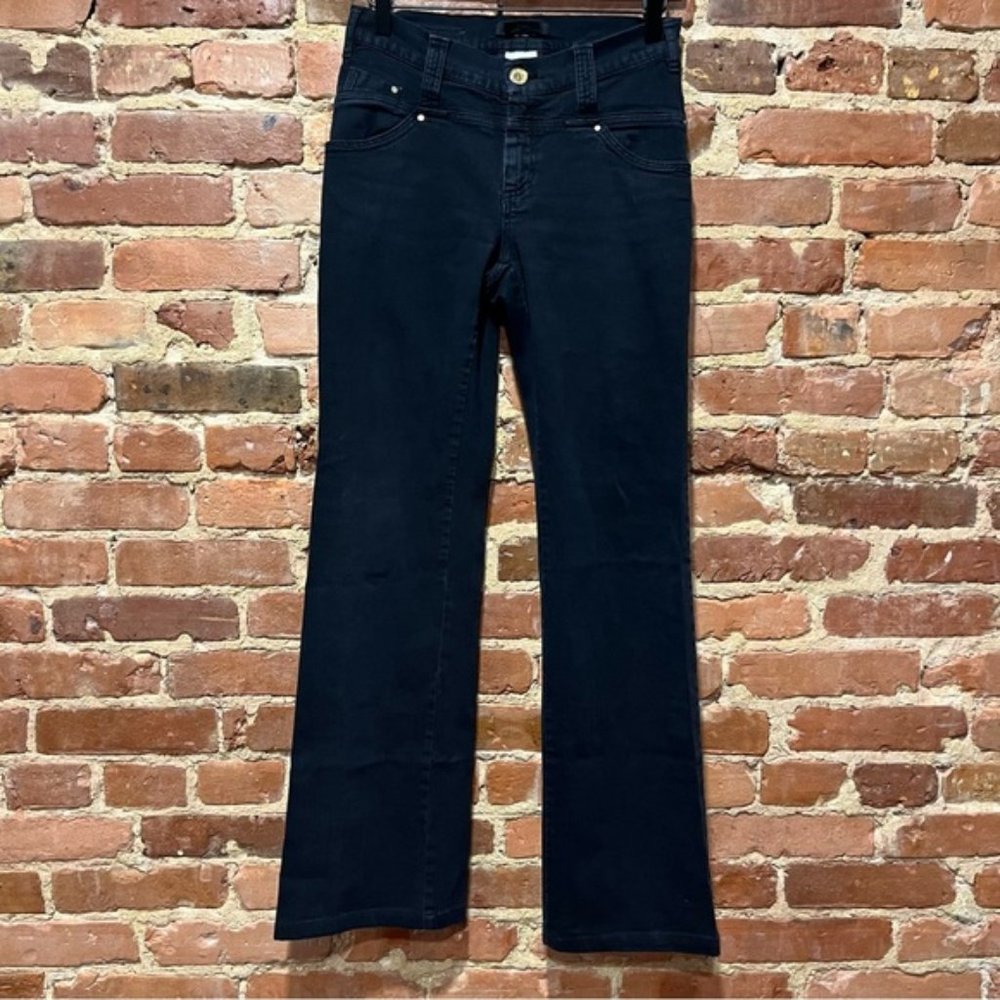 Weekend Max Mara Romania Bootcut Jeans Size 4 Faded Black
